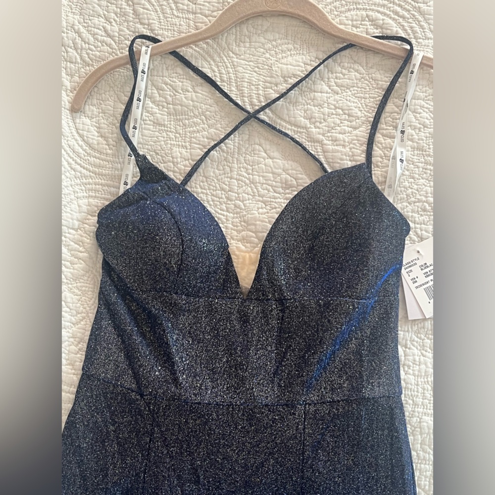 Sparkling Midnight Blue Prom Formal Event Wedding Guest STUNNING  Dress, NWT! - Picture 5 of 13